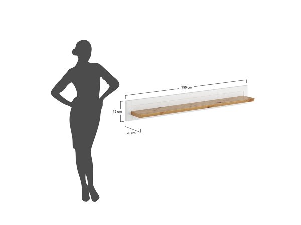 Police (typ 07) RONE borovice masiv bílá/tabák