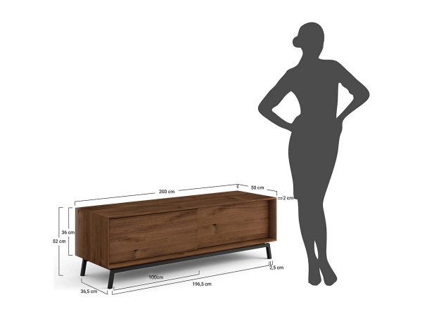 Dubová obývací sestava LOFT tabák