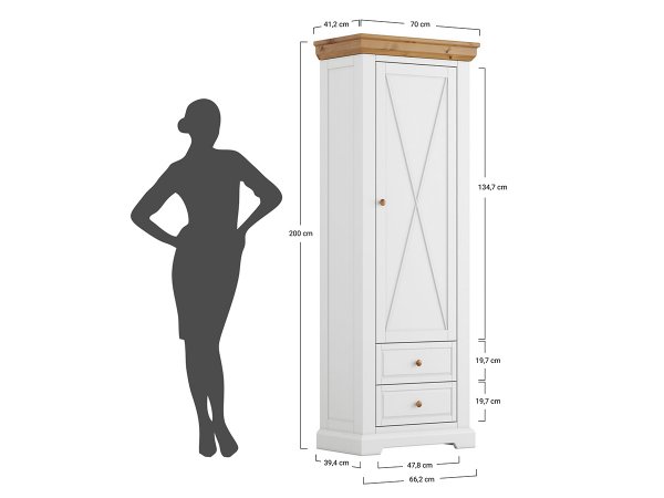 Nábytek do předsíně RONE bílá/borovice