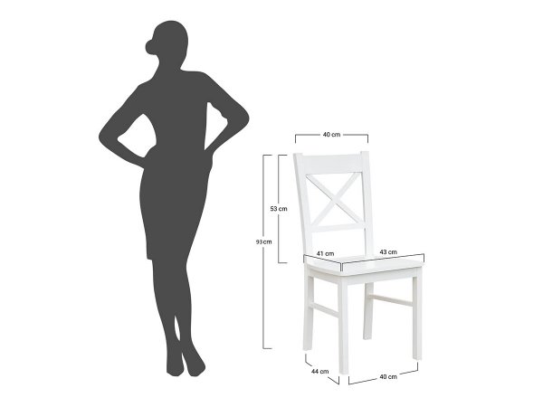 Jídelní židle KT22 borovice bílá