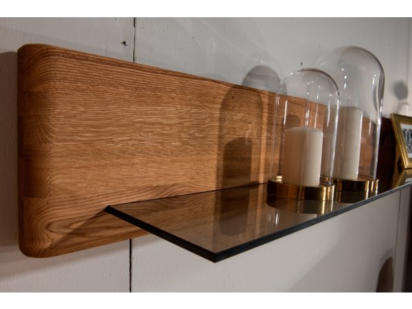 Dubová police z masivu DALLAS 120 cm dub olejovaný (typ 31)