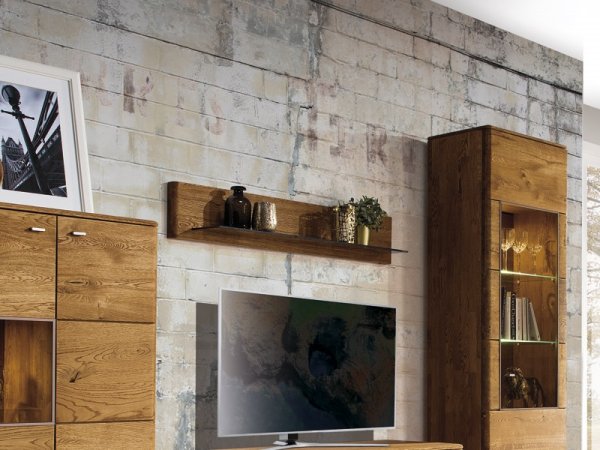 Dubová police z masivu DALLAS 120 cm dub olejovaný (typ 31)