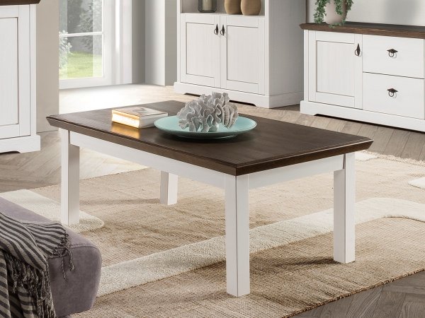 Knihovna do obývacího pokoje ve venkovském stylu AGLIANA typ 13 borovice bílá/Narbonne