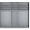 Šatní skříň s křídlovými dveřmi VERONA, sklo champagner / masivní dřevo – 250 cm