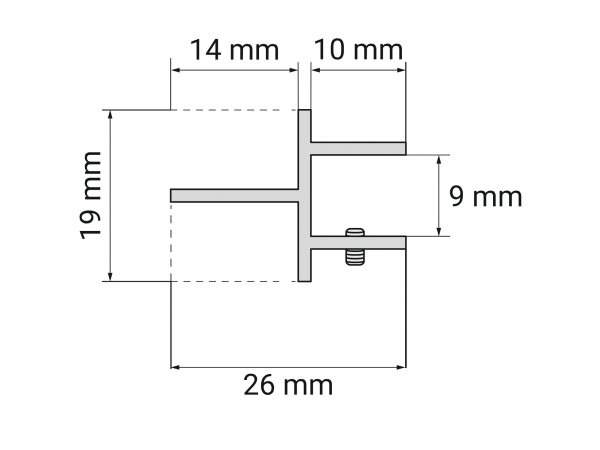 LED osvětlení skleněných polic lišta