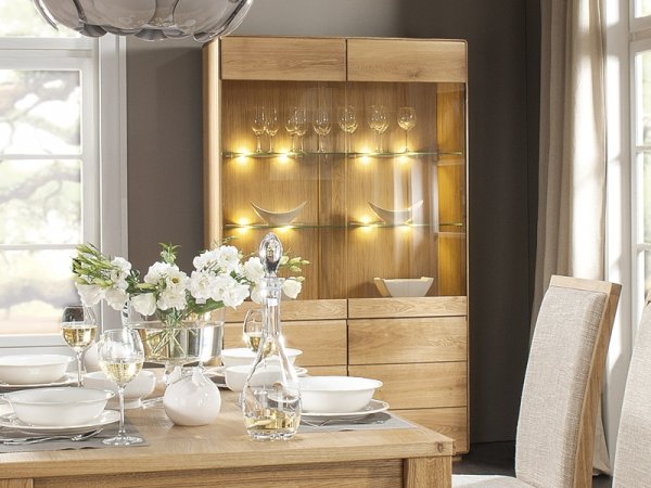 Dubová vitrína ATLANTA typ 12 dub přírodní