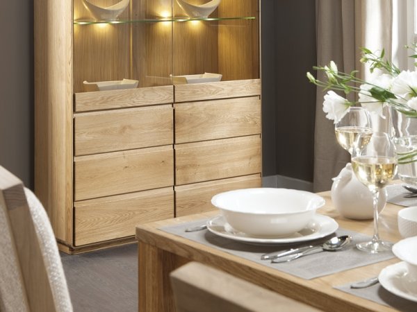 Dubová vitrína ATLANTA typ 12 dub přírodní