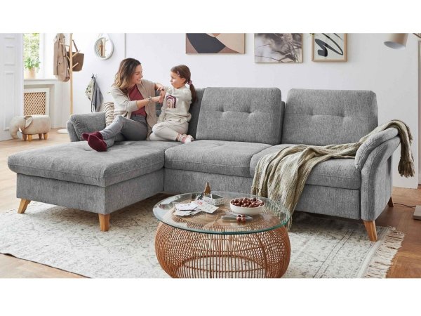 Rohová sedací souprava s nastavitelnou hloubkou sedáku HEDEN 2