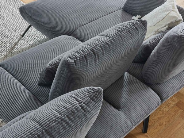 Manšestrová rohová sedací souprava DOVER 6