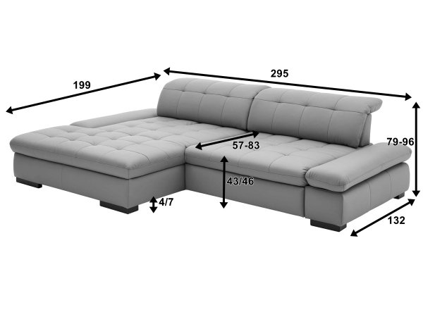 Kožená rohová sedací souprava SANTA LUCIA 6