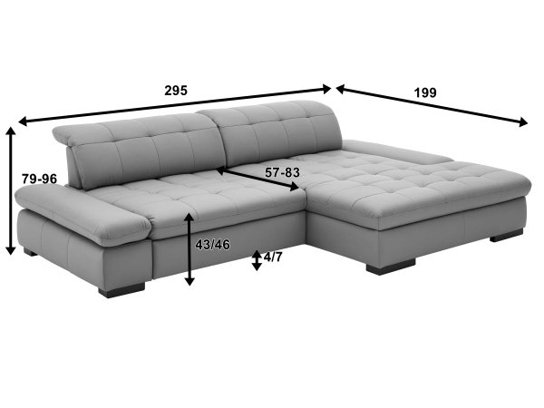 Kožená rohová sedací souprava SANTA LUCIA 6