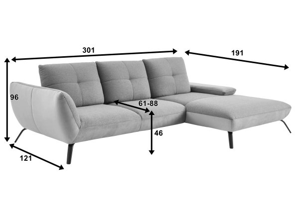 Rohová sedací souprava DOVER 5