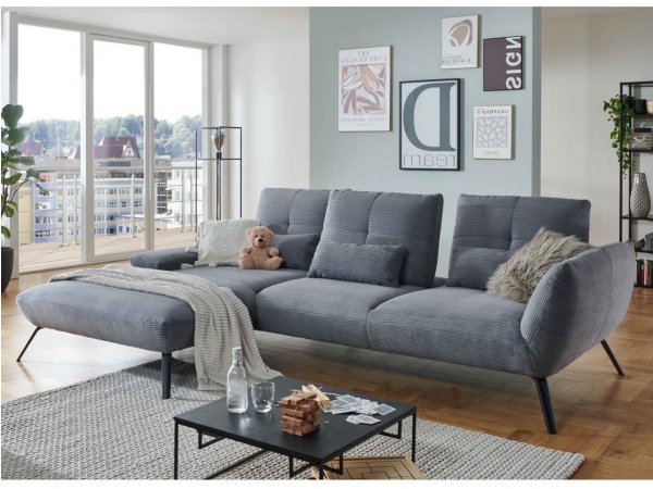 Manšestrová rohová sedací souprava DOVER 6