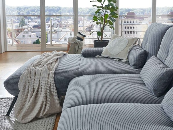 Manšestrová rohová sedací souprava DOVER 6