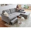 Rohová sedací souprava s nastavitelnou hloubkou sedáku HEDEN 1