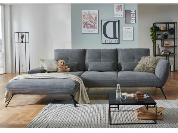 Manšestrová rohová sedací souprava DOVER 6