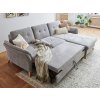 Rohová sedací souprava s nastavitelnou hloubkou sedáku HEDEN 1