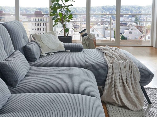 Manšestrová rohová sedací souprava DOVER 6