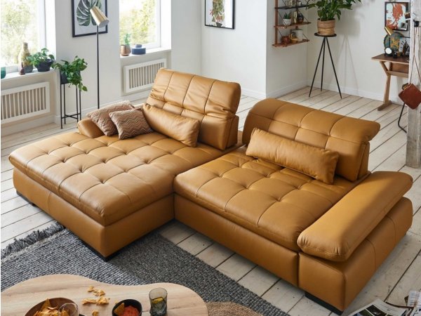 Kožená rohová sedací souprava SANTA LUCIA 6