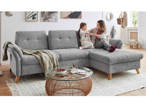 Rohová sedací souprava s nastavitelnou hloubkou sedáku HEDEN 2