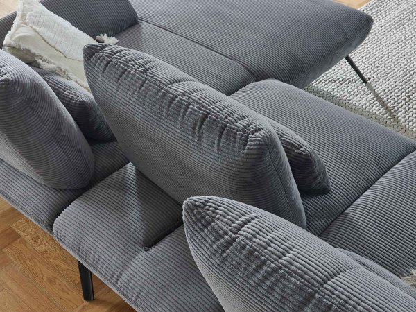 Manšestrová rohová sedací souprava DOVER 6