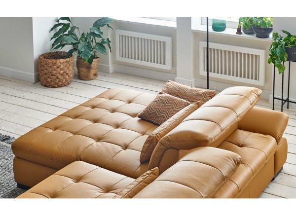 Kožená rohová sedací souprava SANTA LUCIA 6