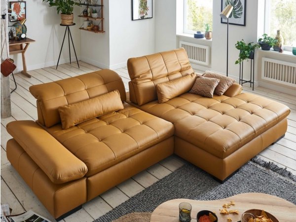 Kožená rohová sedací souprava SANTA LUCIA 6