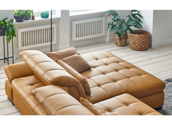 Kožená rohová sedací souprava SANTA LUCIA 6