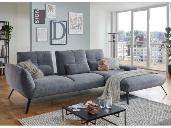 Manšestrová rohová sedací souprava DOVER 6