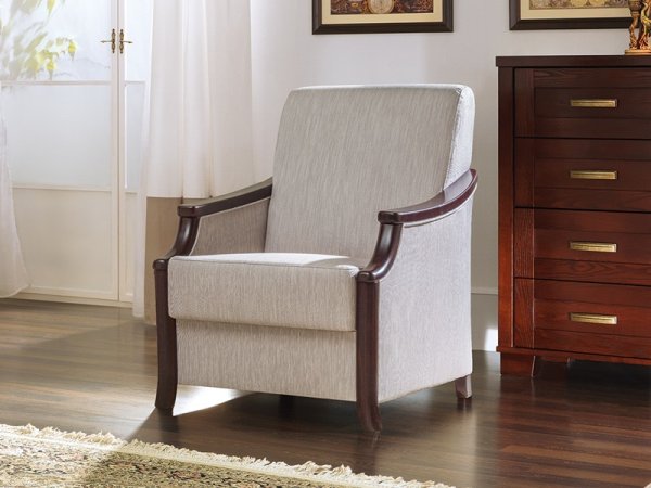 Křeslo s dřevěnými područkami ELEGANT IV