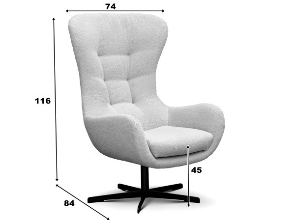 Designové otočné křeslo ELVIS