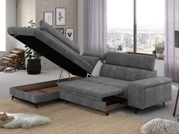 Rohová rozkládací sedací souprava EMMA