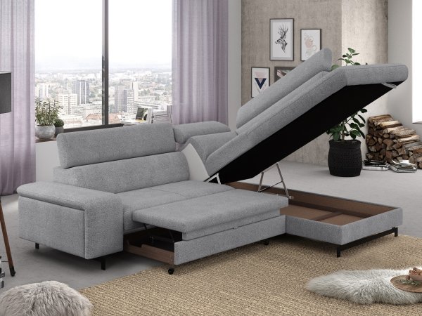 Rohová rozkládací sedací souprava EMMA