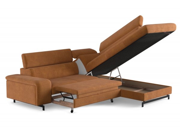 Rohová rozkládací sedací souprava EMMA