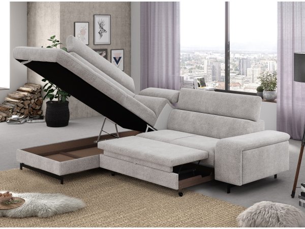 Rohová rozkládací sedací souprava EMMA