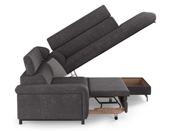 Rohová rozkládací sedací souprava EMMA