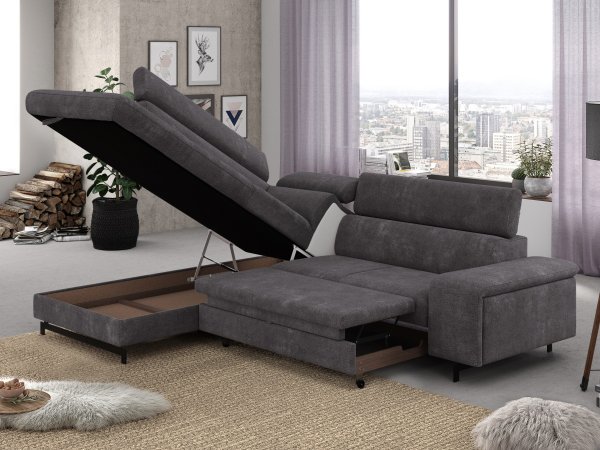 Rohová rozkládací sedací souprava EMMA