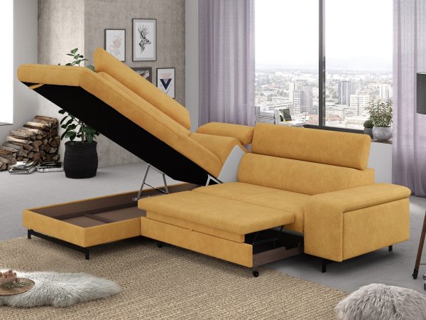 Rohová rozkládací sedací souprava EMMA