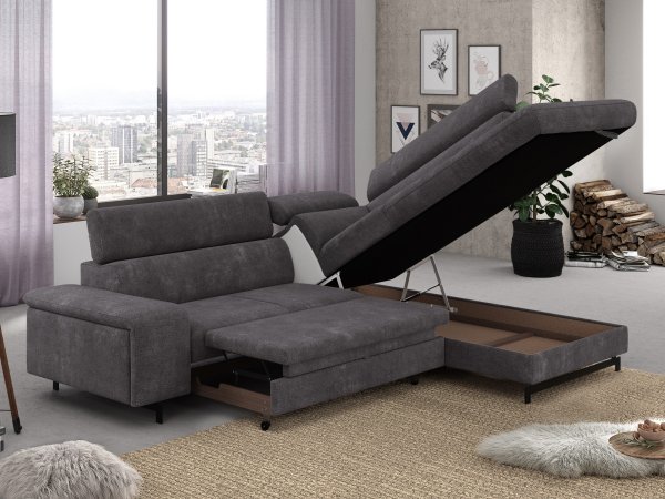 Rohová rozkládací sedací souprava EMMA
