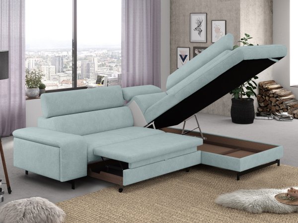 Rohová rozkládací sedací souprava EMMA