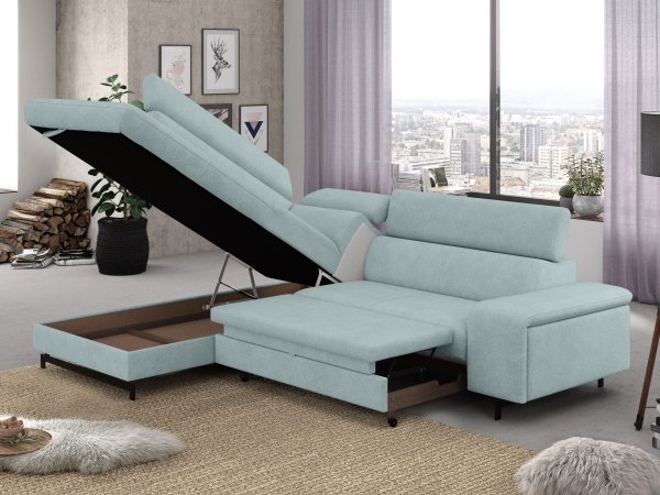 Rohová rozkládací sedací souprava EMMA