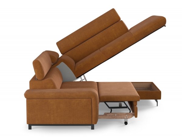 Rohová rozkládací sedací souprava EMMA