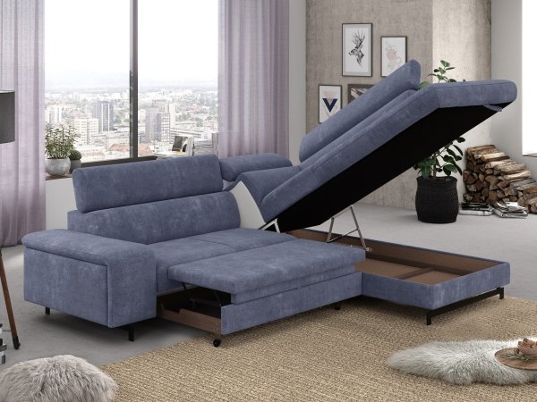 Rohová rozkládací sedací souprava EMMA