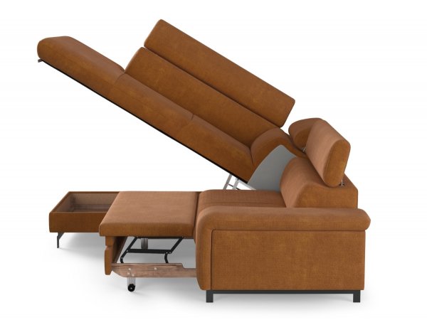 Rohová rozkládací sedací souprava EMMA