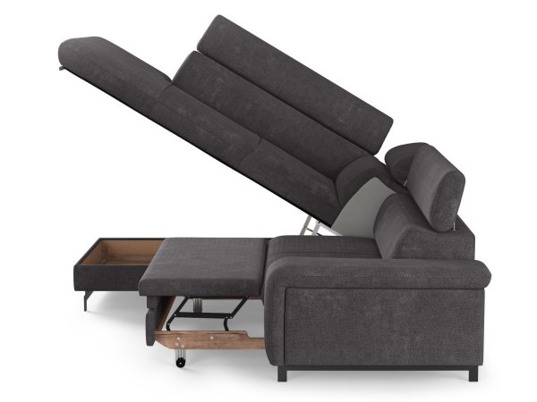 Rohová rozkládací sedací souprava EMMA