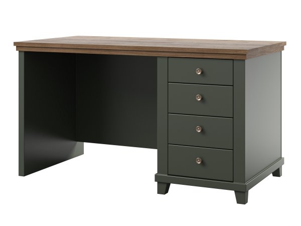Pracovní stůl ve venkovském stylu EVORA typ 03 zelená/dub lefkas