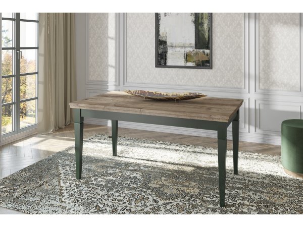 Nábytek do jídelny ve venkovském stylu EVORA zelená/dub lefkas