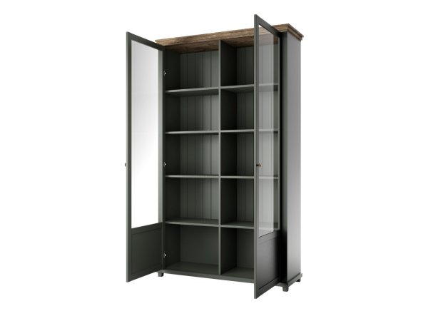 Nábytek do jídelny ve venkovském stylu EVORA zelená/dub lefkas