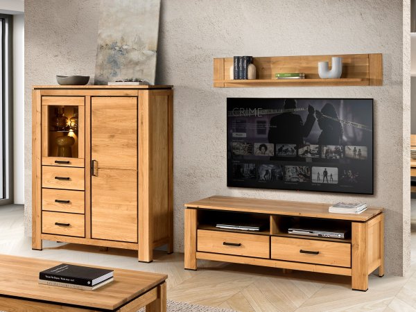 Televizní stolek z dubového masivu FARO II (typ 23)
