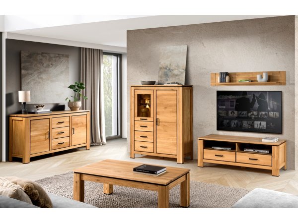 Televizní stolek z dubového masivu FARO II (typ 23)